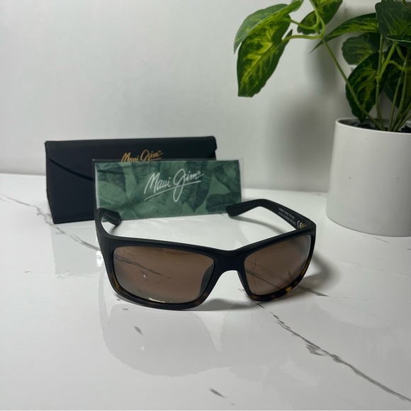 Maui Jim Kanaio Coast Men’s Matte Tortoise Ombré Sunglasses NEW - Picture 3 of 8